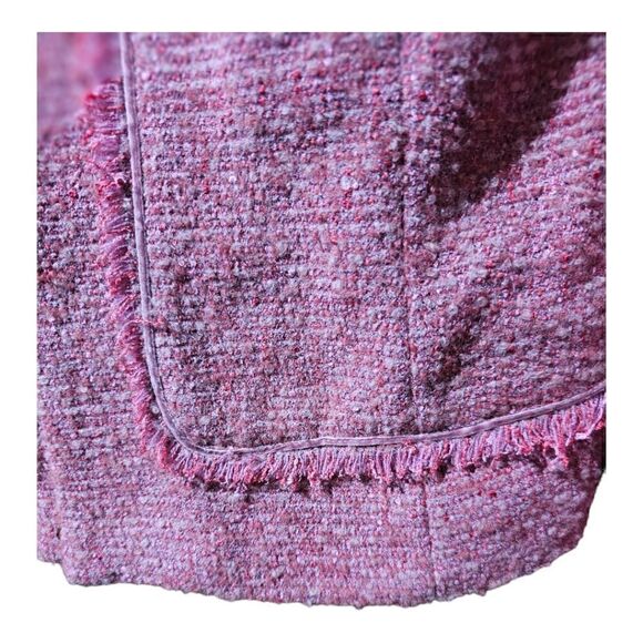 CARLISLE COLLECTION NWT Musee  Pink Tweed Fringe Jacket - Size 4 - Picture 6 of 9